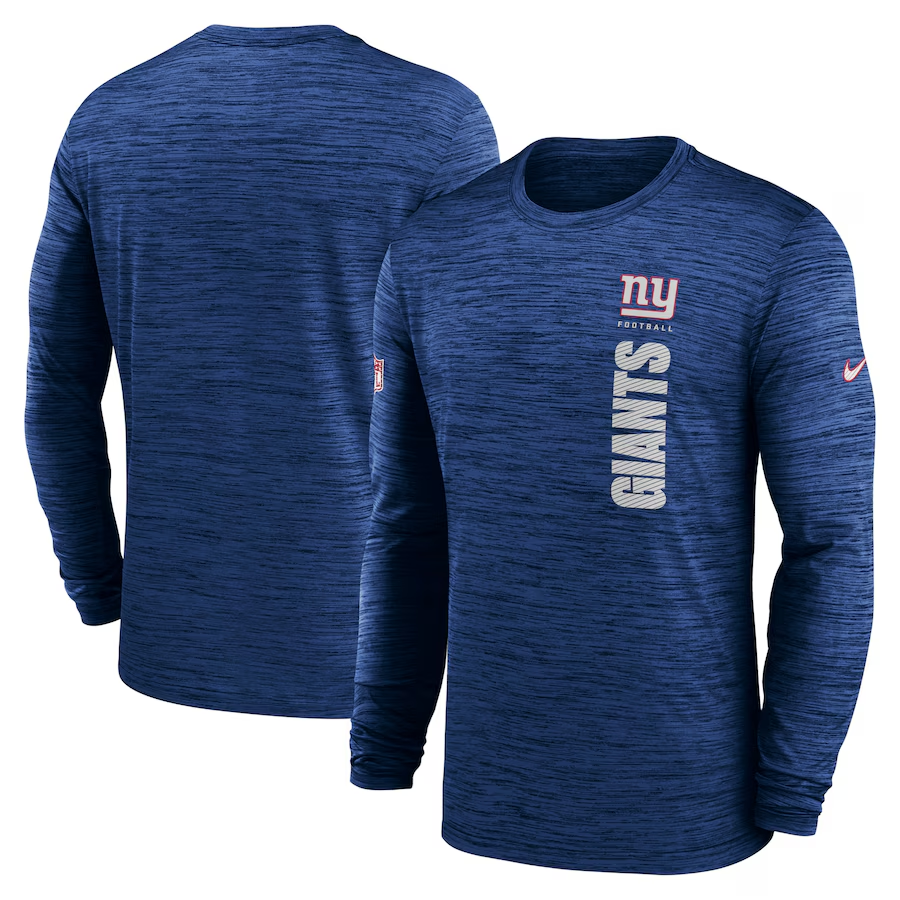 Men New York Giants blue 2024 Nike NFL long sleeve t shirts